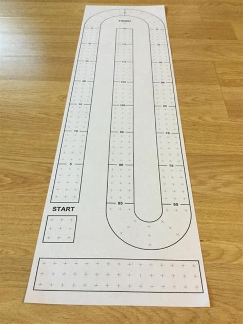 large cribbage board template printable.